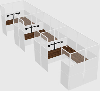 U-shaped cubicle