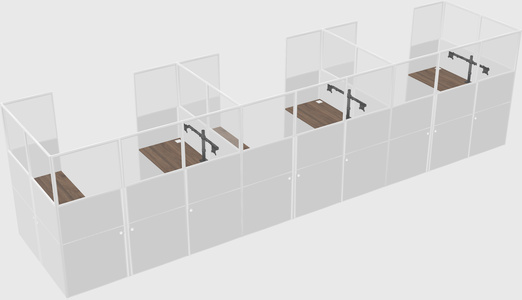 U-shaped cubicle