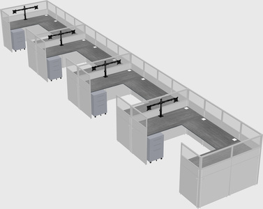 U-shaped cubicle