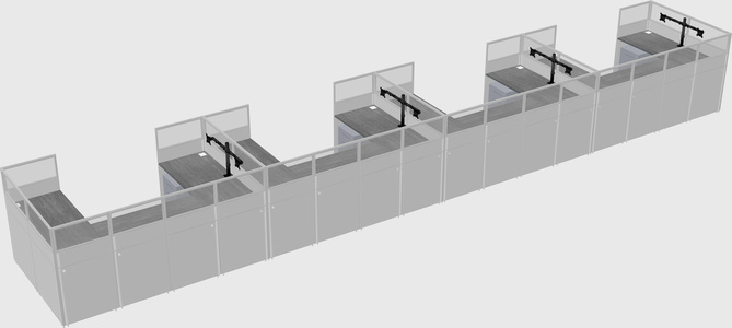 U-shaped cubicle