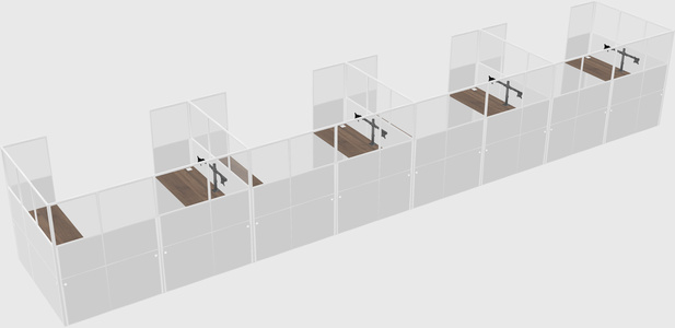 U-shaped cubicle