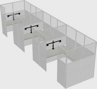 U-shaped cubicle