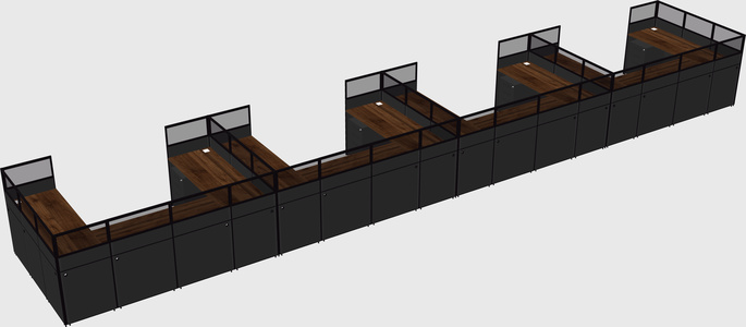 U-shaped cubicle