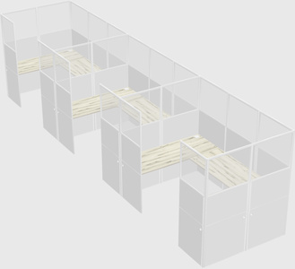 Cabine en u