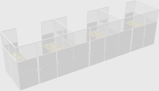Cabine en u