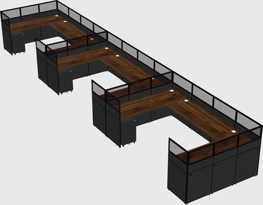 U-shaped cubicle