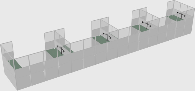 U-shaped cubicle