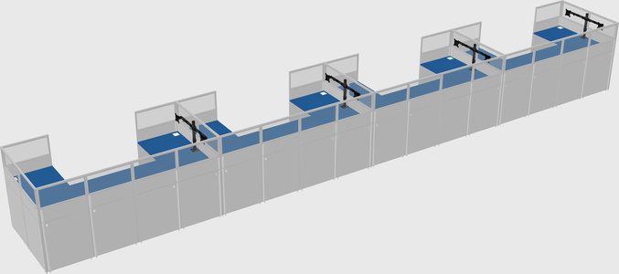 Cabine en u