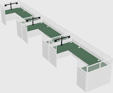 U-shaped cubicle
