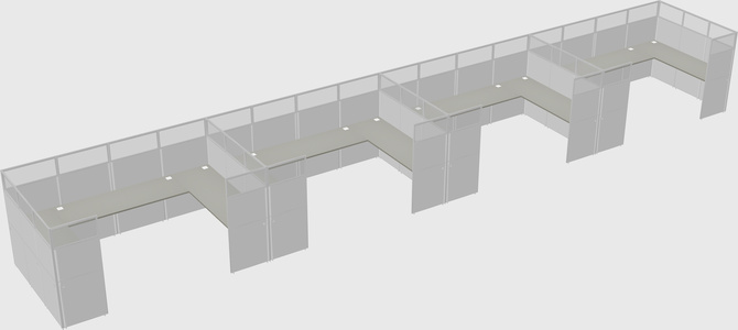 U-shaped cubicle