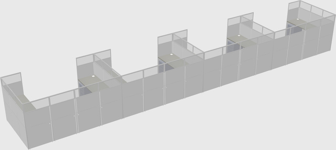 U-shaped cubicle