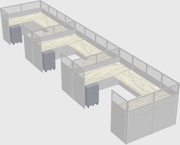U-shaped cubicle