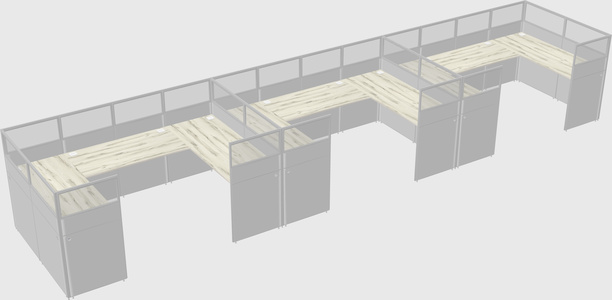 U-shaped cubicle
