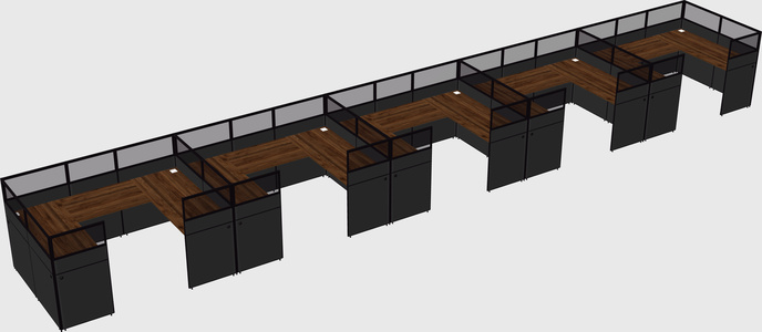 U-shaped cubicle