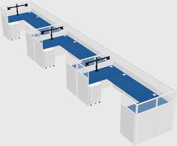 U-shaped cubicle