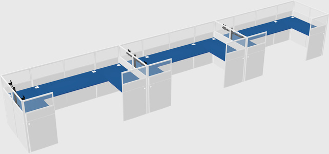U-shaped cubicle