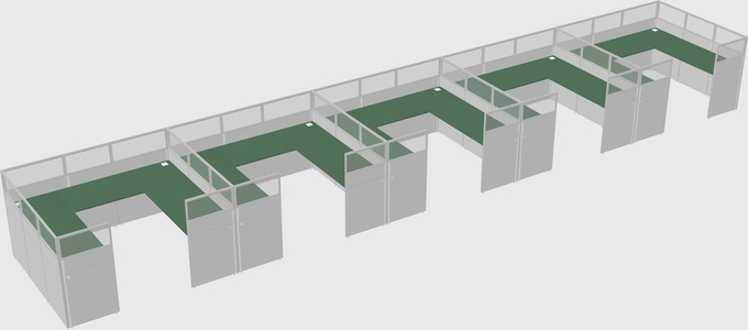 U-shaped cubicle