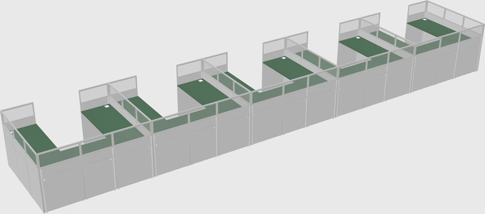 U-shaped cubicle