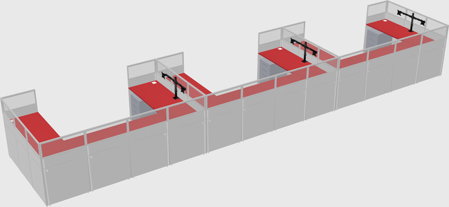 U-shaped cubicle