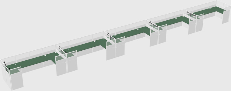 U-shaped cubicle
