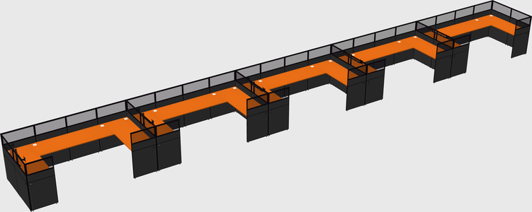 U-shaped cubicle