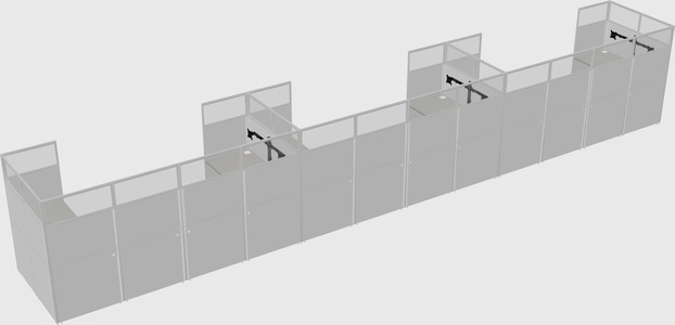 U-shaped cubicle