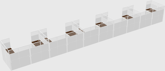 U-shaped cubicle