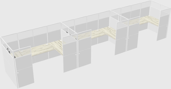 U-shaped cubicle