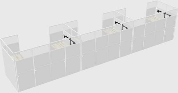 U-shaped cubicle