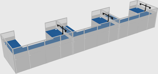 Cabine en u