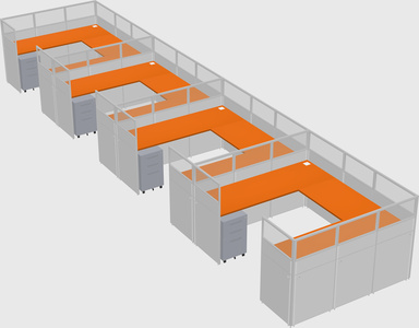 Cabine en u