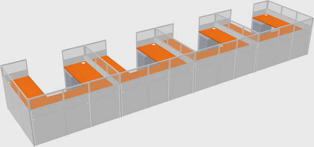 Cabine en u