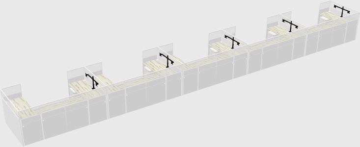 U-shaped cubicle