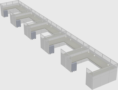 U-shaped cubicle