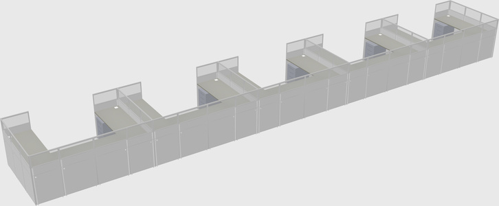 U-shaped cubicle