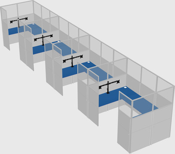 U-shaped cubicle