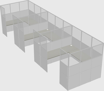 U-shaped cubicle