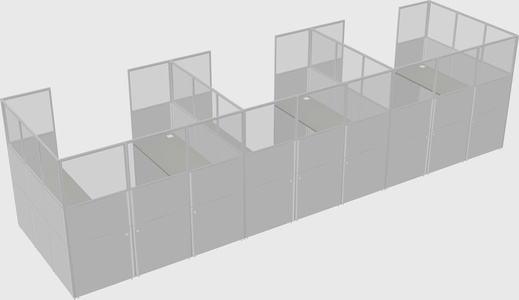 U-shaped cubicle