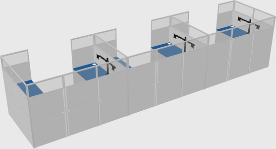 U-shaped cubicle