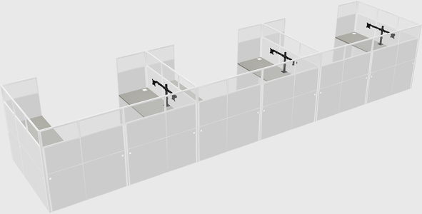 U-shaped cubicle