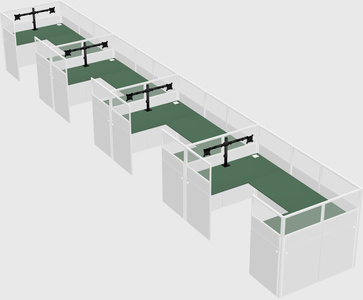 U-shaped cubicle
