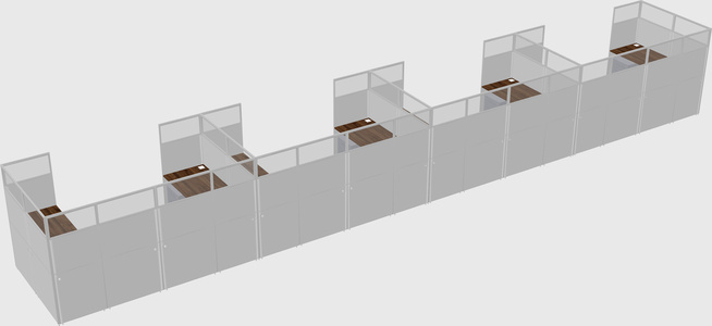 U-shaped cubicle
