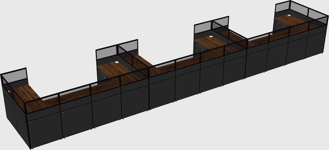 U-shaped cubicle