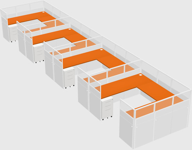 Cabine en u