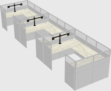 U-shaped cubicle