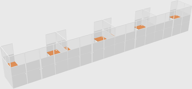 U-shaped cubicle