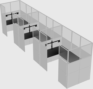 U-shaped cubicle