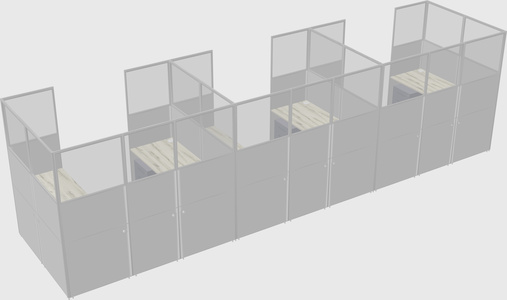 U-shaped cubicle