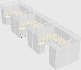 U-shaped cubicle