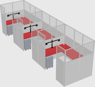 U-shaped cubicle